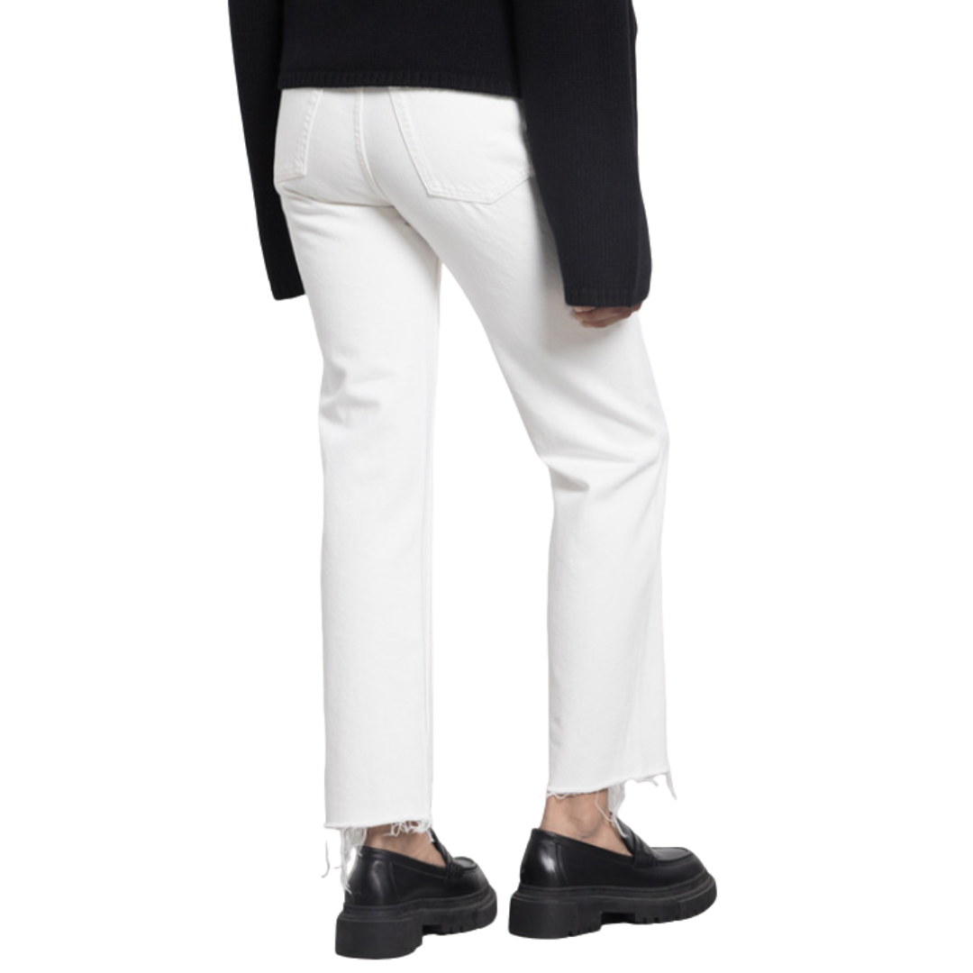 Toteme Classic Cut White Denim Pants Women 222235 748