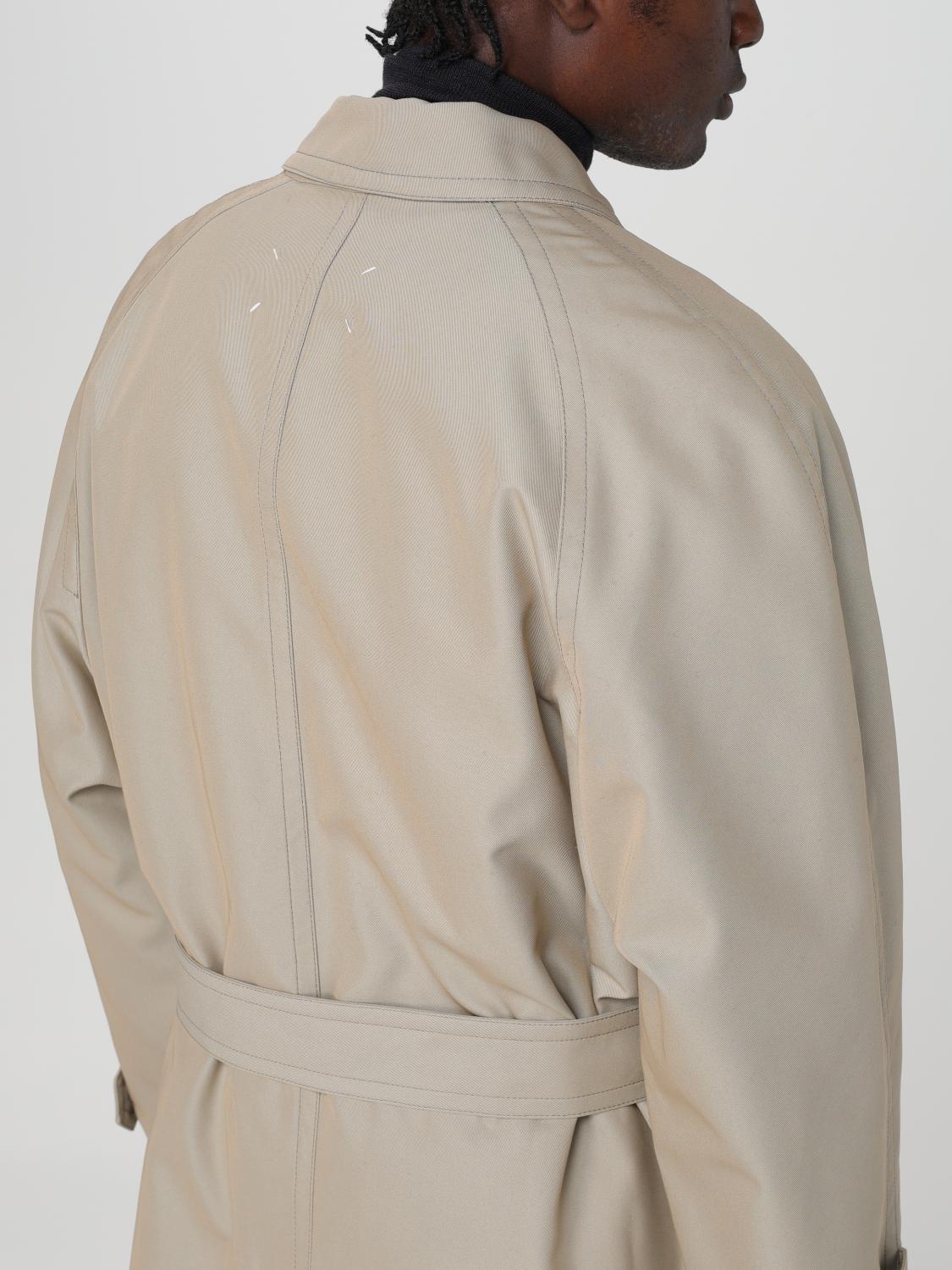 Maison Margiela Beige Cotton Blend Trench Coat for Men