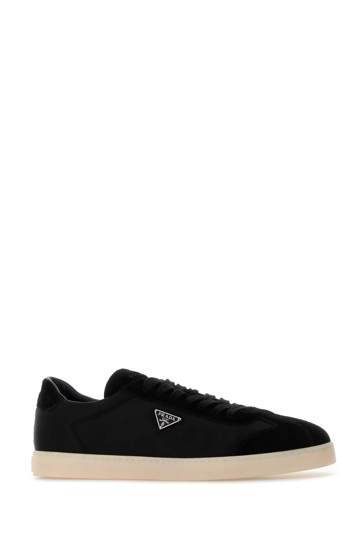 PRADA Leather Low-Top Sneakers Black Men’s