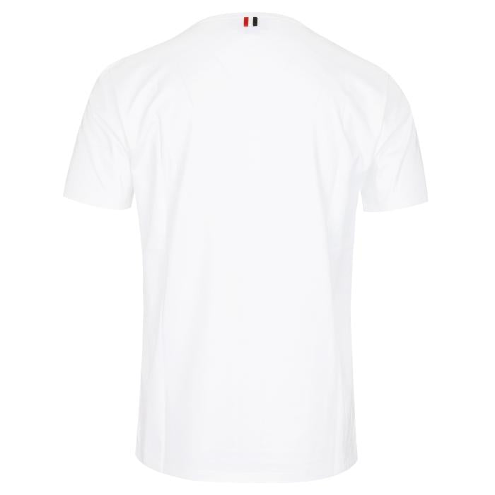 THOM BROWNE Tricolor Stripe Pocket T-Shirt White Men’s