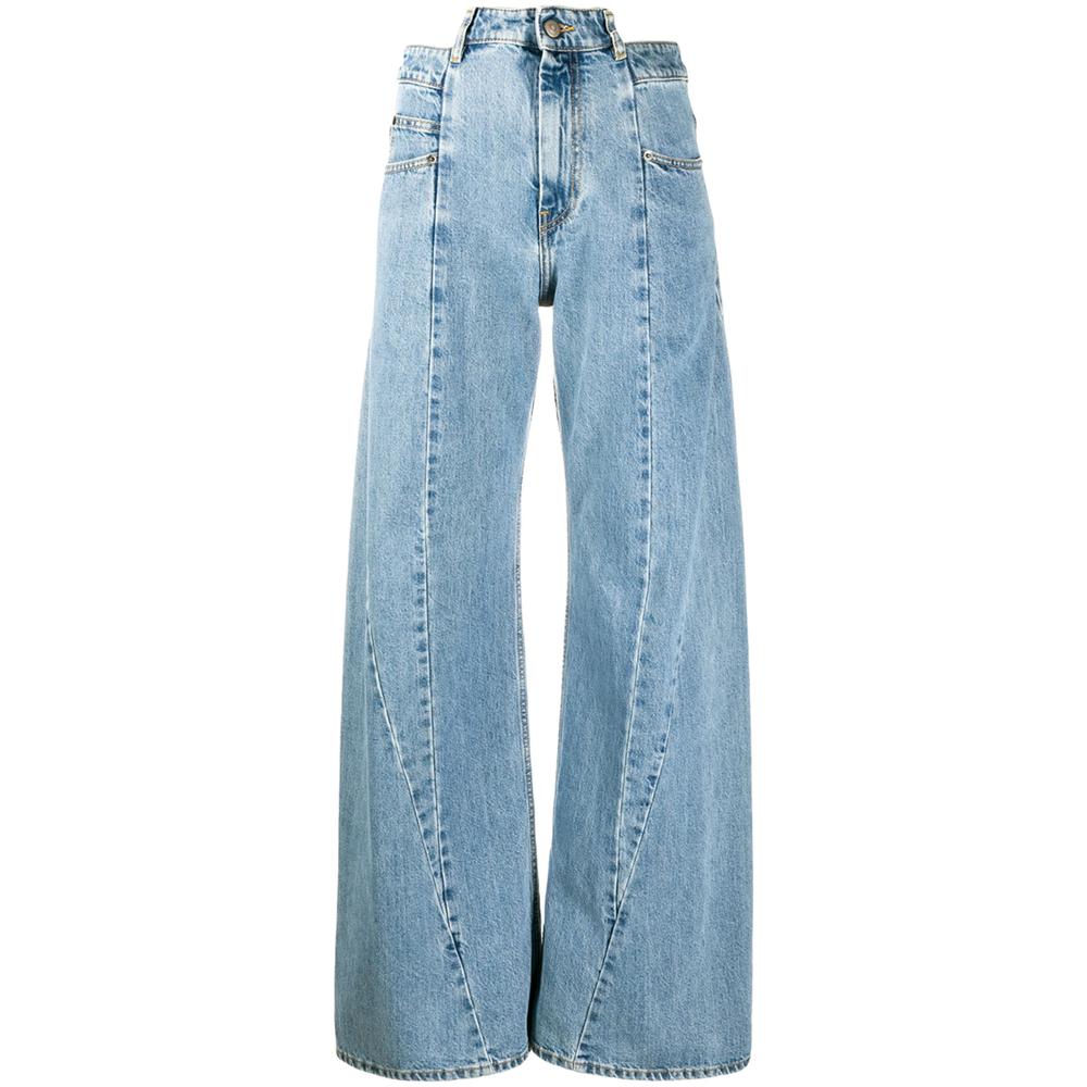 Maison Margiela Gray Denim Jeans Women’s Straight Leg Pants