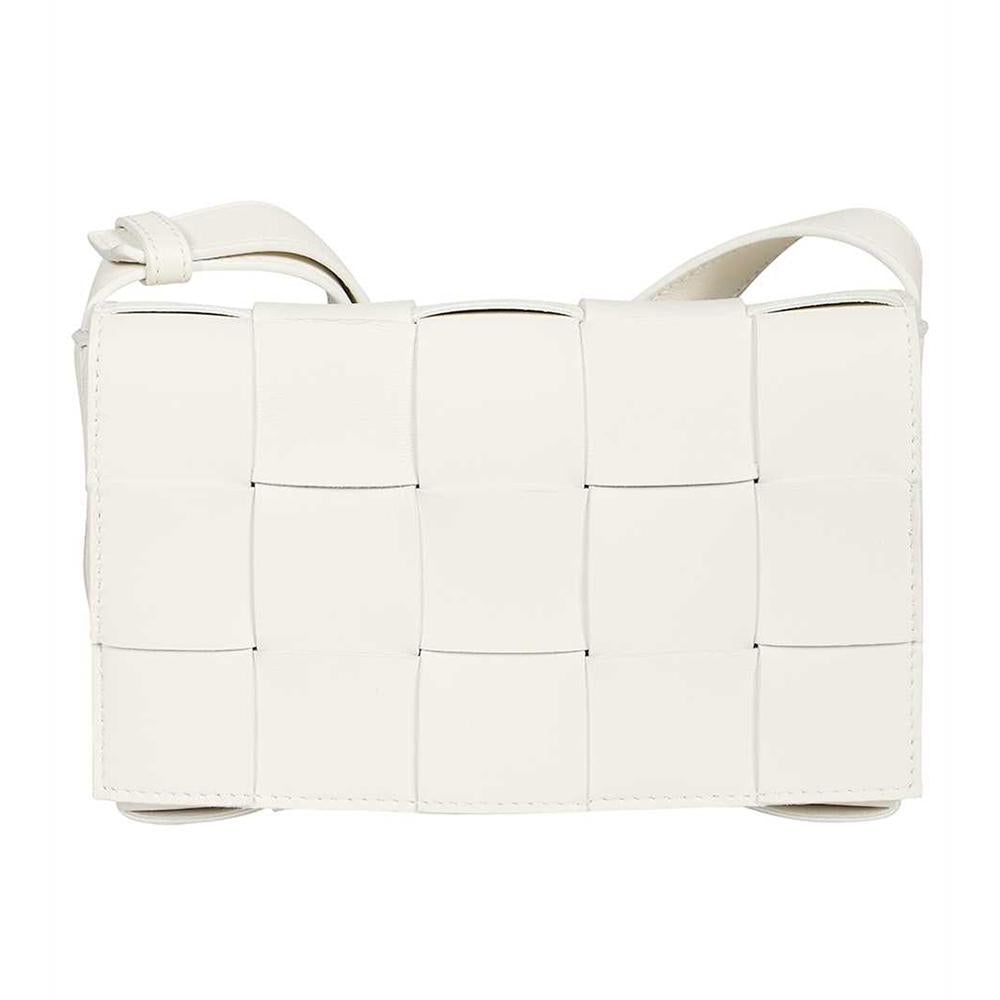 Bottega Veneta Intrecciato Small Cassette Bag White Crossbody
