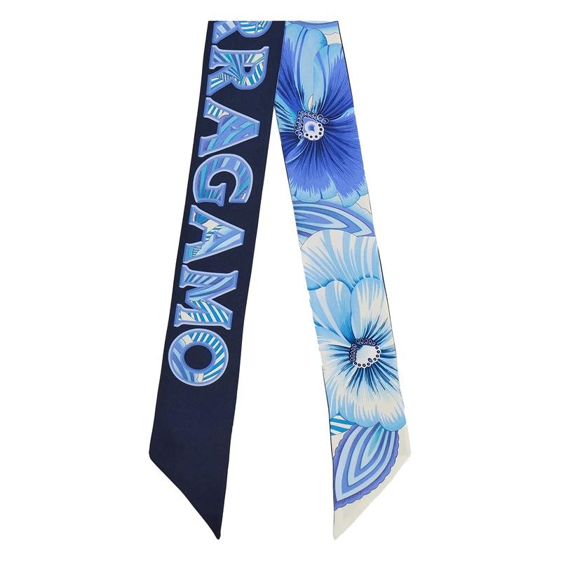 Ferragamo Brezza Print Silk Scarf