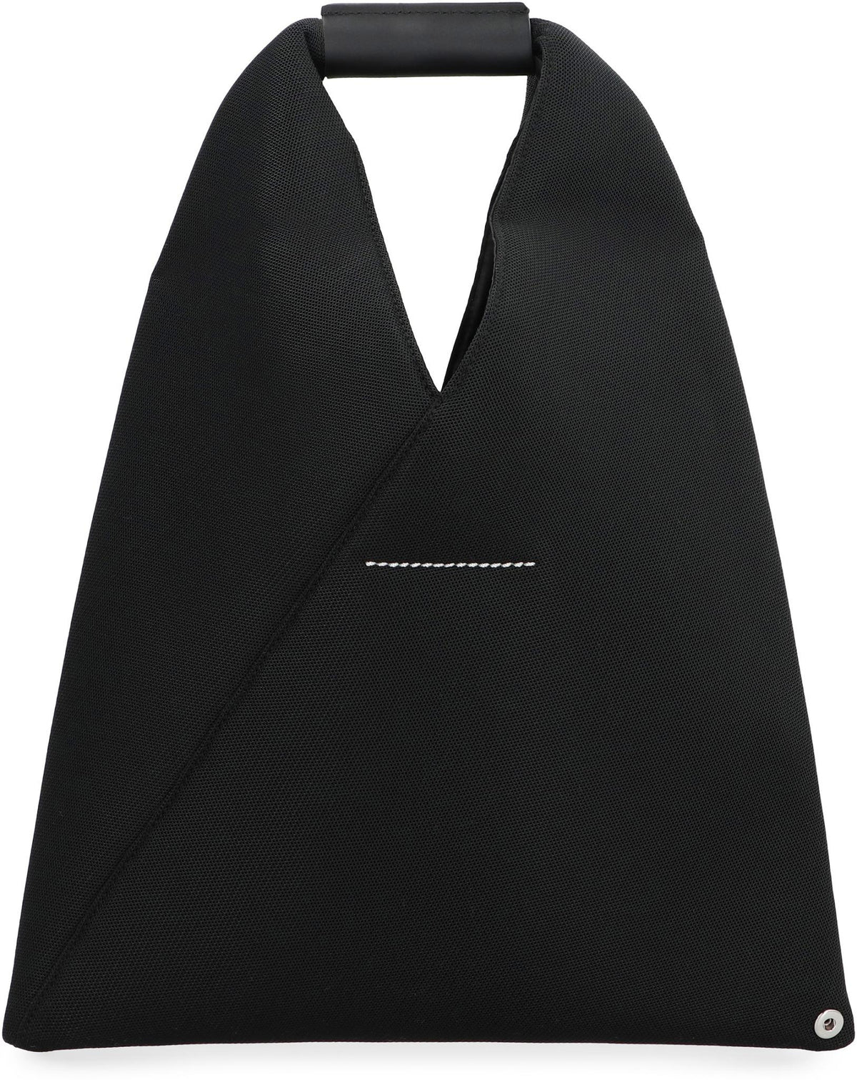 Maison Margiela Black Leather Shoulder Tote Bag