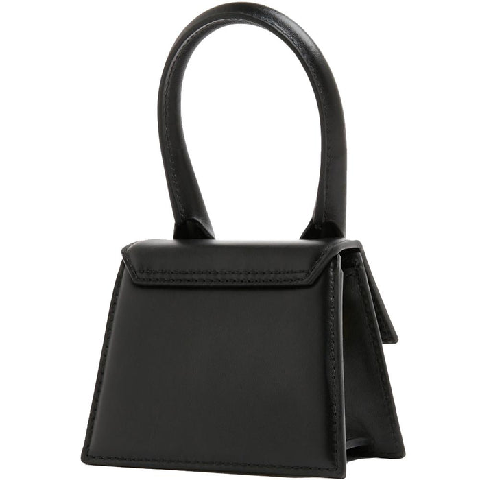 JACQUEMUS Black Leather Le Chiquito Mini Crossbody Bag