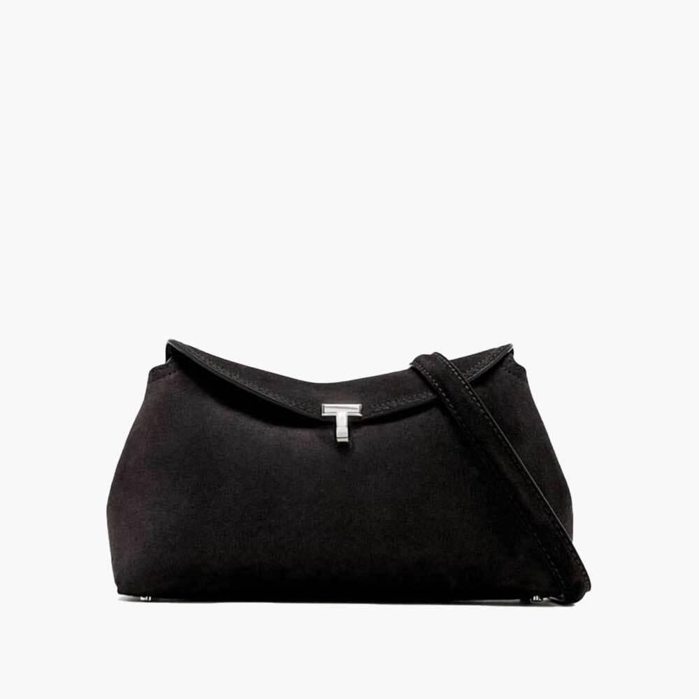 Toteme T-Lock Suede Shoulder Bag for Women