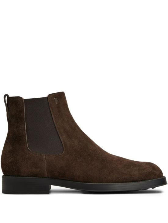 Tods Leather Ankle Boots for Men XXM75L00P20RE0 S800 DARK BROWN DOM