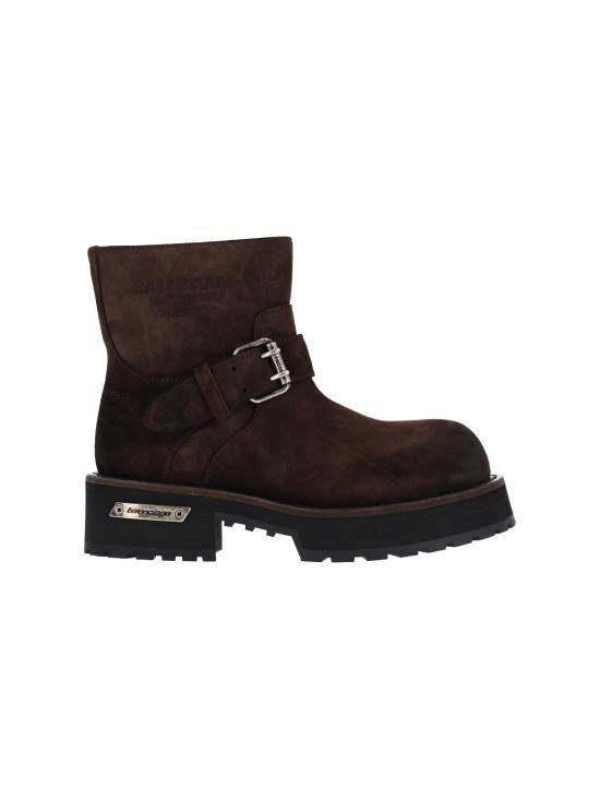 BALENCIAGA Light Espresso Leather Boots