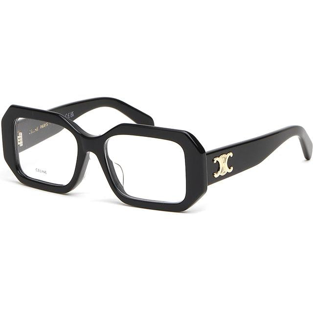 CELINE Triomphe Rectangular Black Bold Acetate Eyeglass Frames Unisex