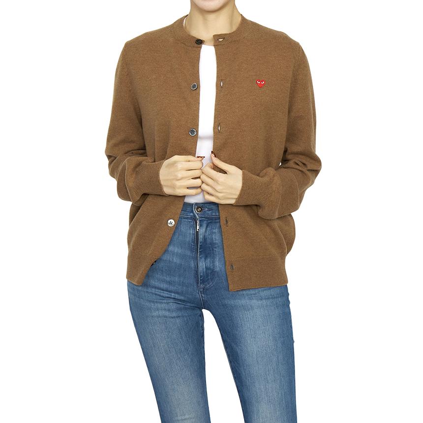 Comme des Garcons Mini Red Heart Patch Loose Fit Unisex Cardigan AX N079 051 3