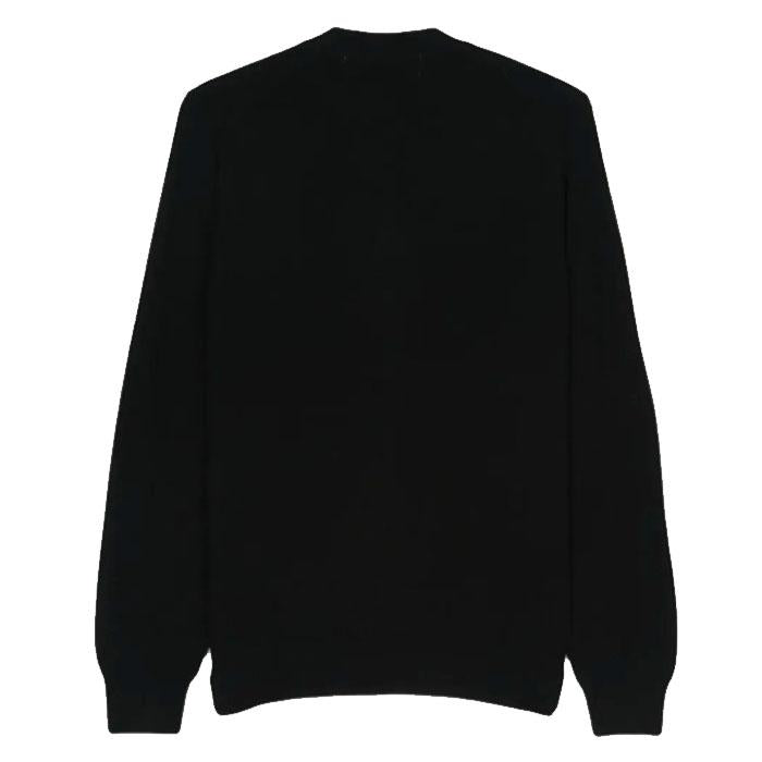 Comme des Garcons Black V-Neck Cardigan Red Heart Patch Men's Knit