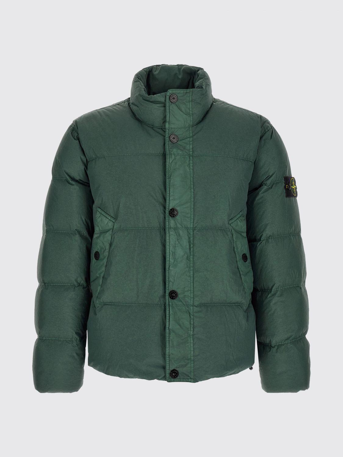 STONE ISLAND Black Down Puffer Jacket Men