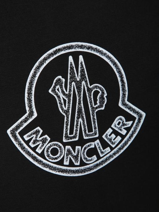 Moncler Short Sleeve T-Shirt for Men 8C00056 89AJS 998 BLACK DOM