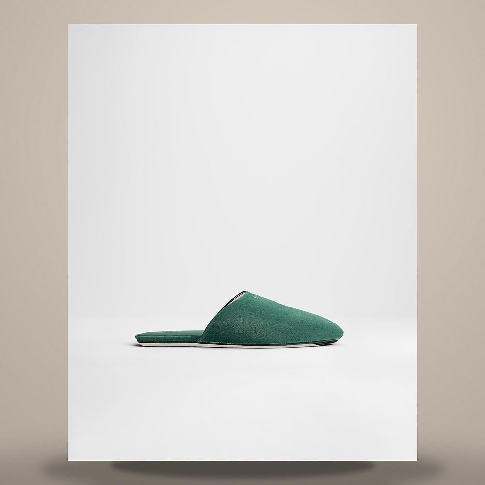 DIOR Deep Green Suede Calfskin Mules Loafers 3SA156ACE H622