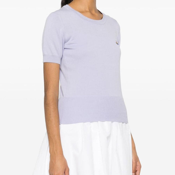 Vivienne Westwood Bea Top Knit Light Purple Round Neck Sweater