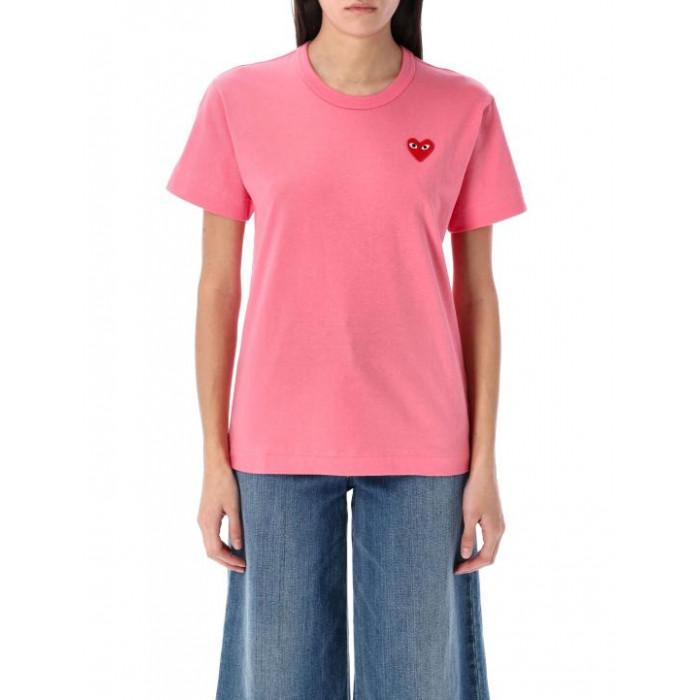 Comme des Garcons Red Heart Patch Short Sleeve T-Shirt AX T272 051 3