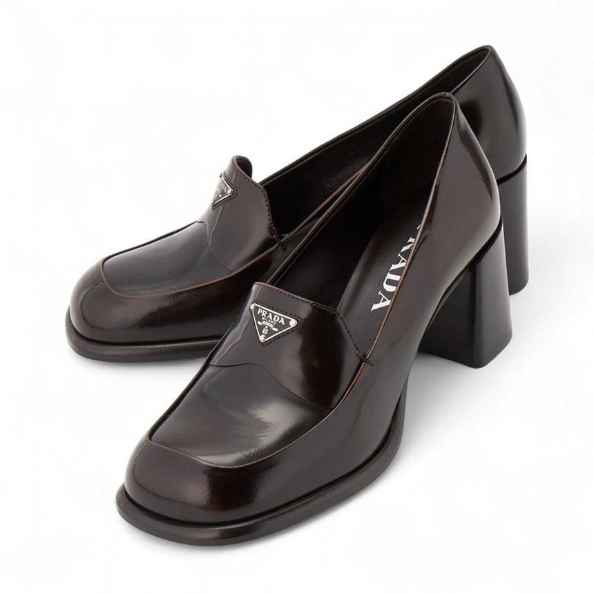 PRADA Brushed Leather Women’s Pumps Black
