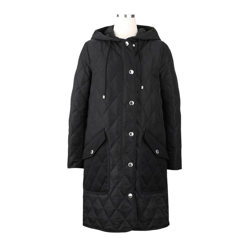 BURBERRY Women’s Quilted Hooded Down Coat Black 8096351