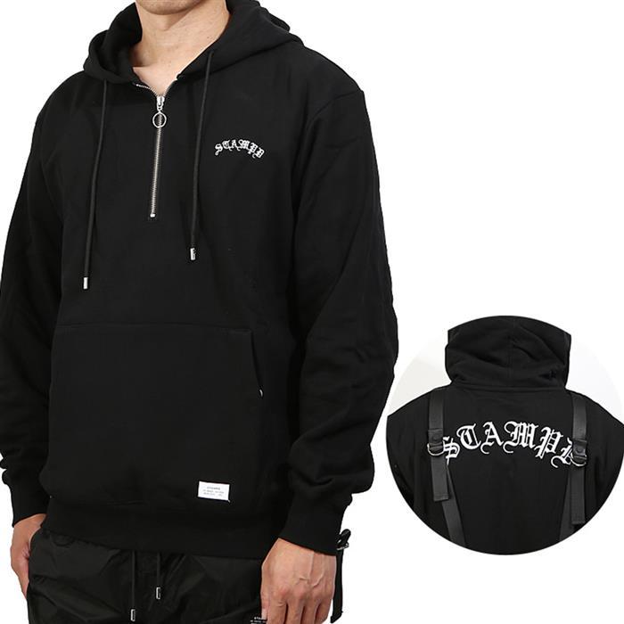 STAMPD Black Strap Logo Hoodie