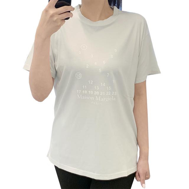 Maison Margiela Back Stitch Number Logo Short Sleeve T-Shirt White