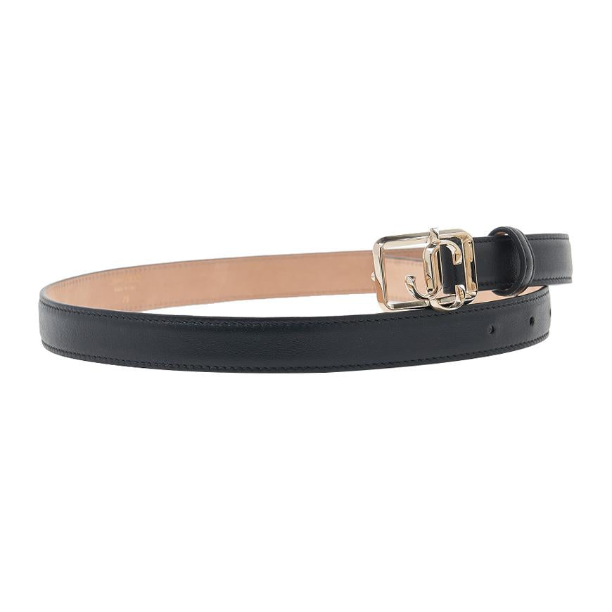 Jimmy Choo Women’s JC Square Belt Black Light Gold