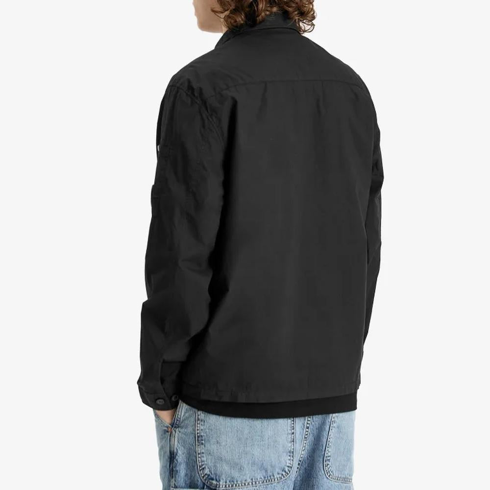 CP Company Men's Black Poplin Long Sleeve Shirt