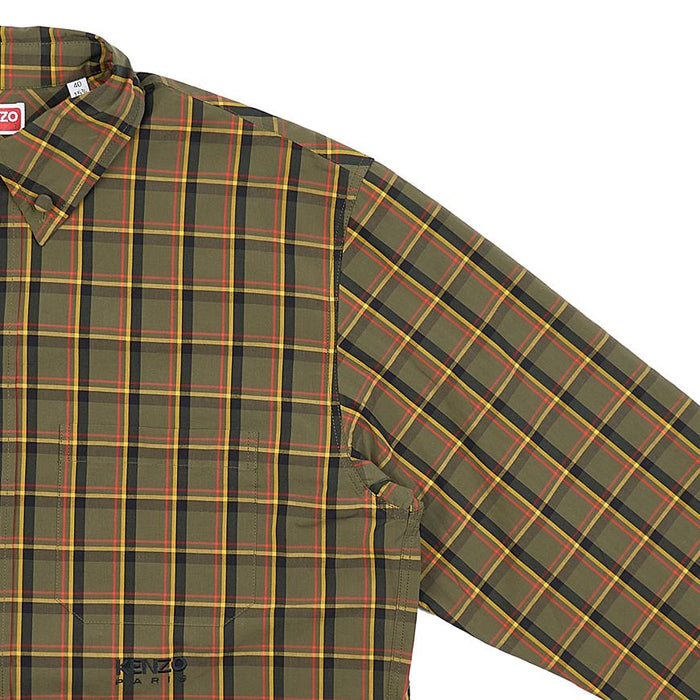 KENZO Men’s Check Cotton Long-Sleeve Shirt
