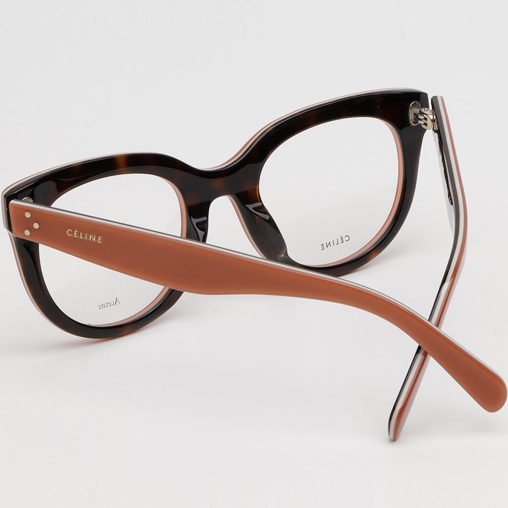 CELINE Brown Horn-Rim Asian Fit Eyeglass Frames Unisex CL41389F KMO
