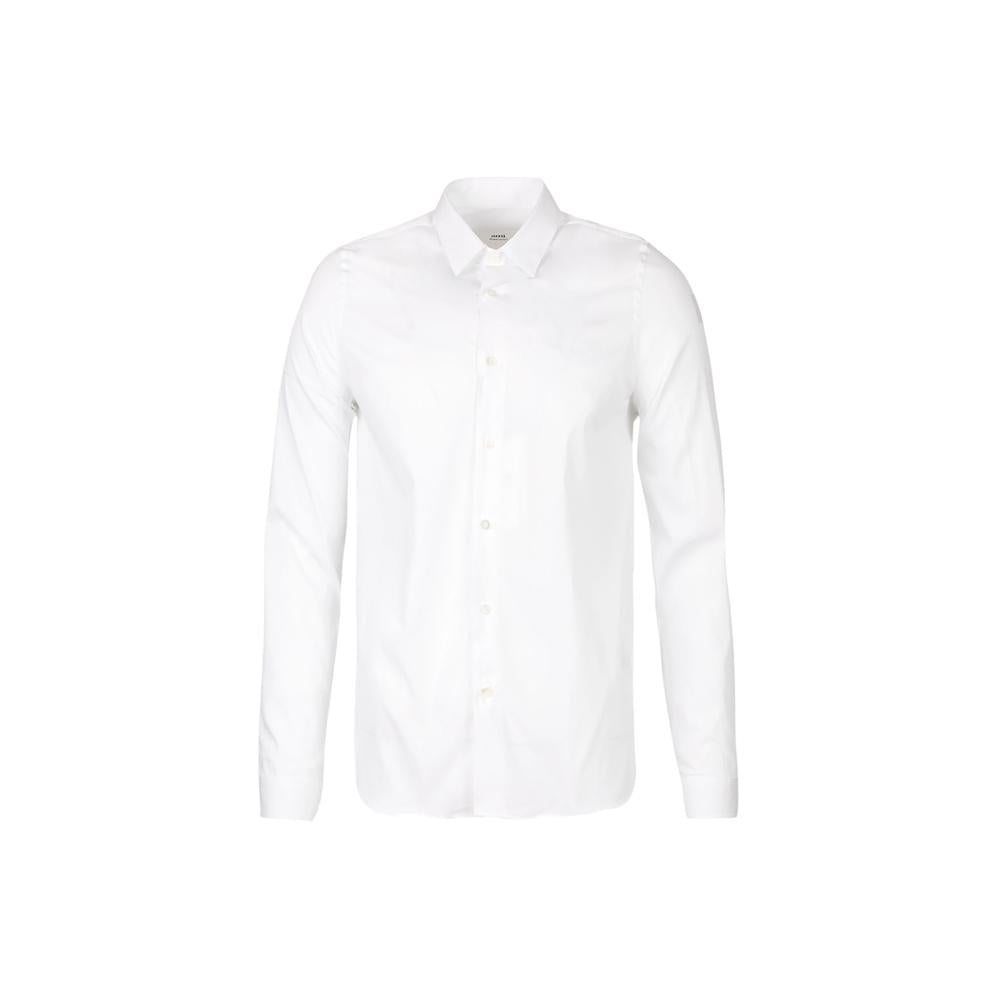 AMI Anniversary Heart Logo Embroidered White Long Sleeve Shirt