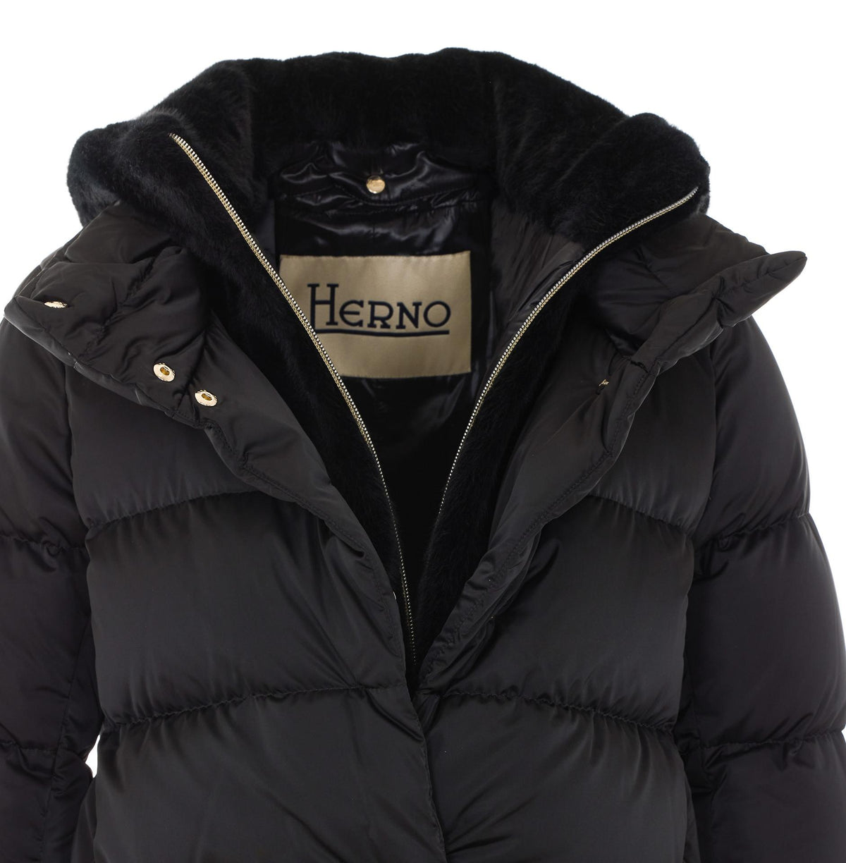 Herno Black Down Puffer Jacket for Women