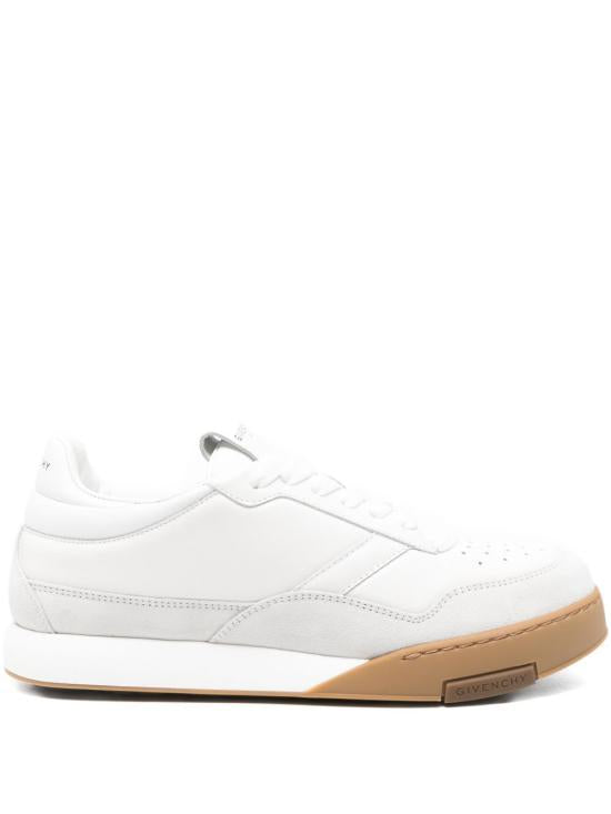 GIVENCHY White Leather Low-Top Sneakers for Men BH00B5H1X2100 WHITE DOM