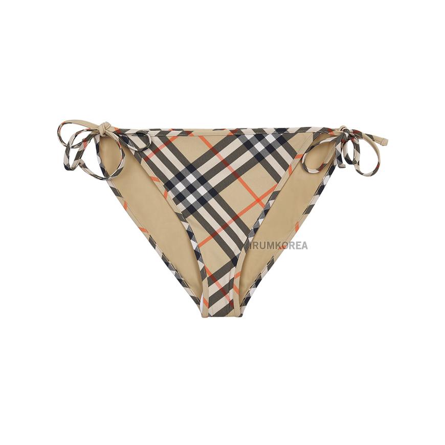 BURBERRY Sand Check Bikini Bottoms Women’s Swimwear