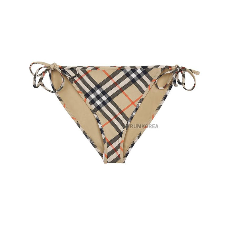 BURBERRY Sand Check Bikini Bottoms Women’s Swimwear