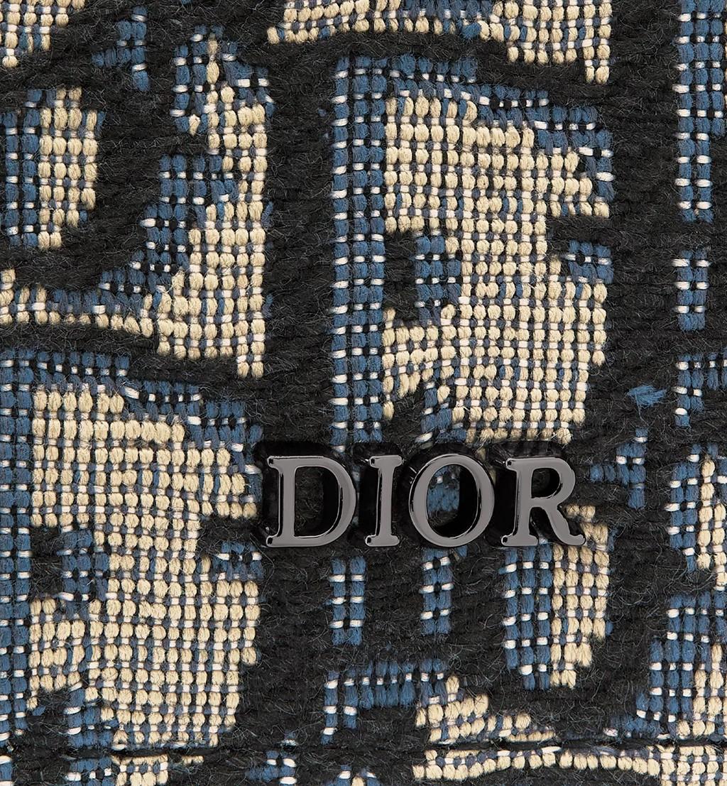 DIOR Oblique Canvas Bifold Wallet Men’s Navy