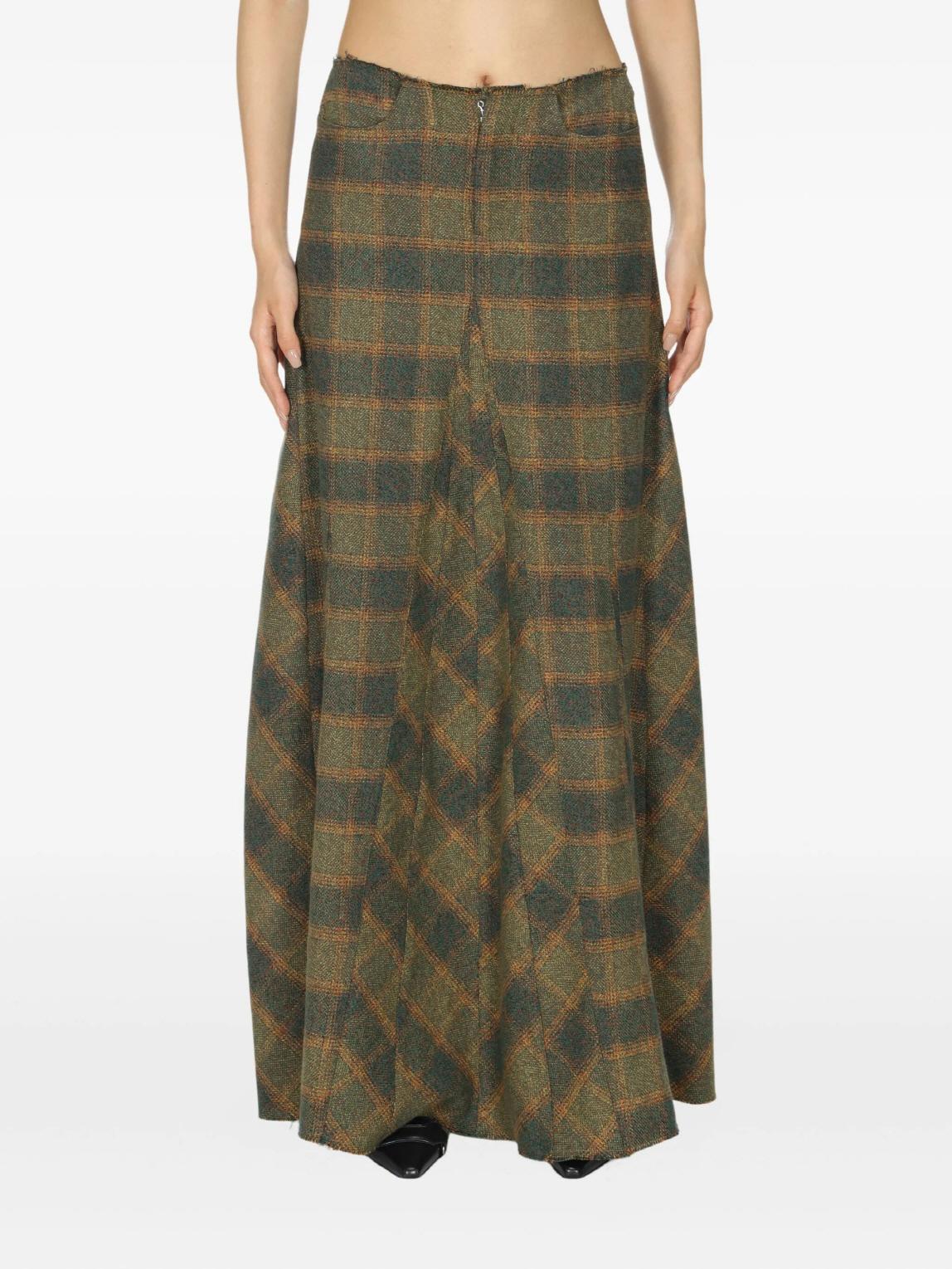 OUR LEGACY Vilnius Low Twist Check Rebel Long Skirt