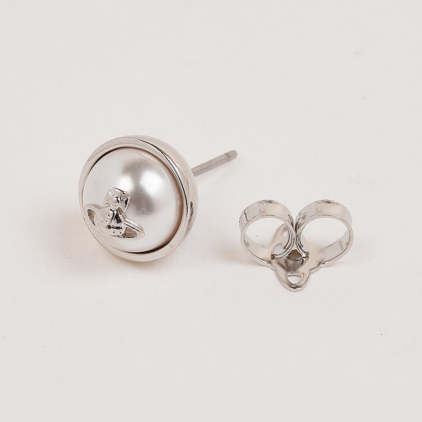 Vivienne Westwood Olga Small Earrings Silver-Tone Women’s Jewelry