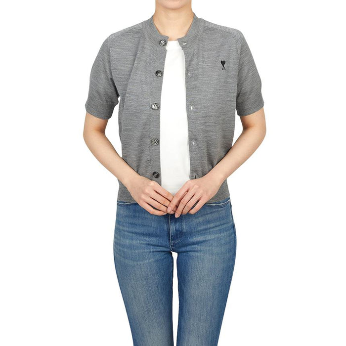 AMI Women’s Short-Sleeve Knit Cardigan