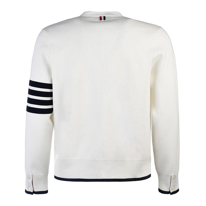 THOM BROWNE Men’s 4-Bar Stripe Wool Cardigan MKC460A Y3006 100