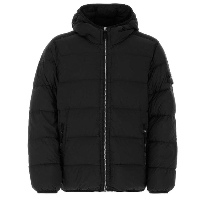 STONE ISLAND Men's Black Seamless Tunnel Down Puffer Logo Patch 791543728 V0029