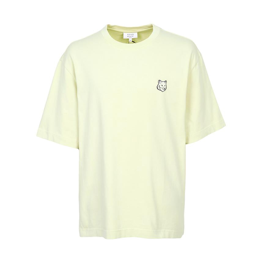 Maison Kitsune Fox Head Logo Men’s Short Sleeve T-Shirt White Cotton