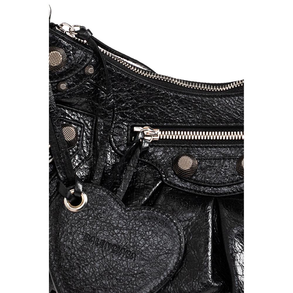 BALENCIAGA Le Cagole Small Shoulder Bag Black Leather