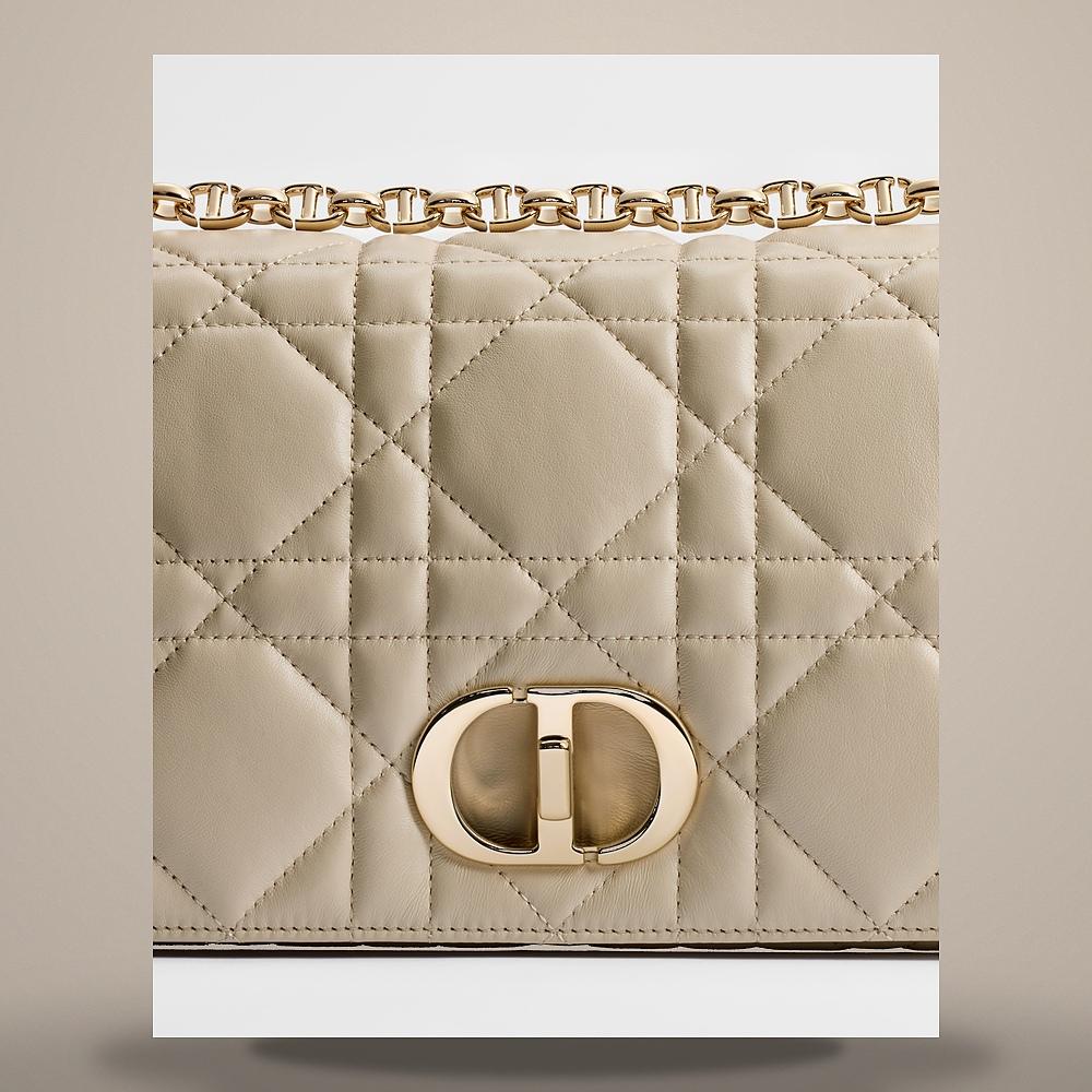 DIOR Soft Caro Bag Medium Creme Macro Cannage Lambskin Shoulder B M9253OHPA M79U