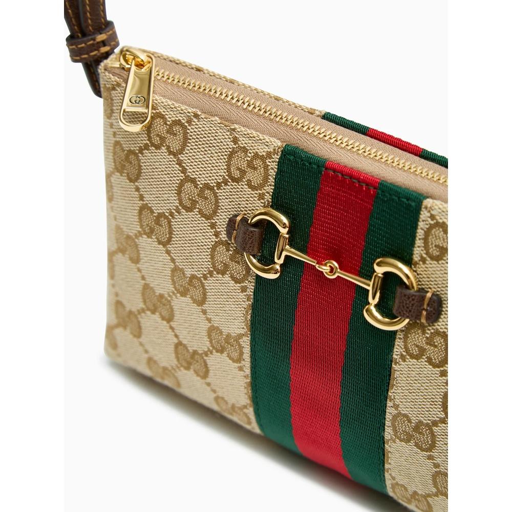 GUCCI Horsebit Web Small Shoulder Bag