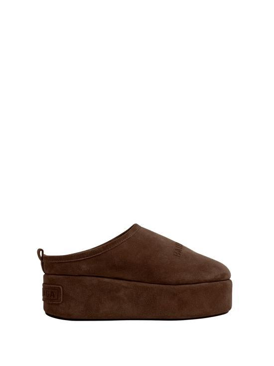BALENCIAGA Alaska Soft Platform Mules Soft Espresso Brown