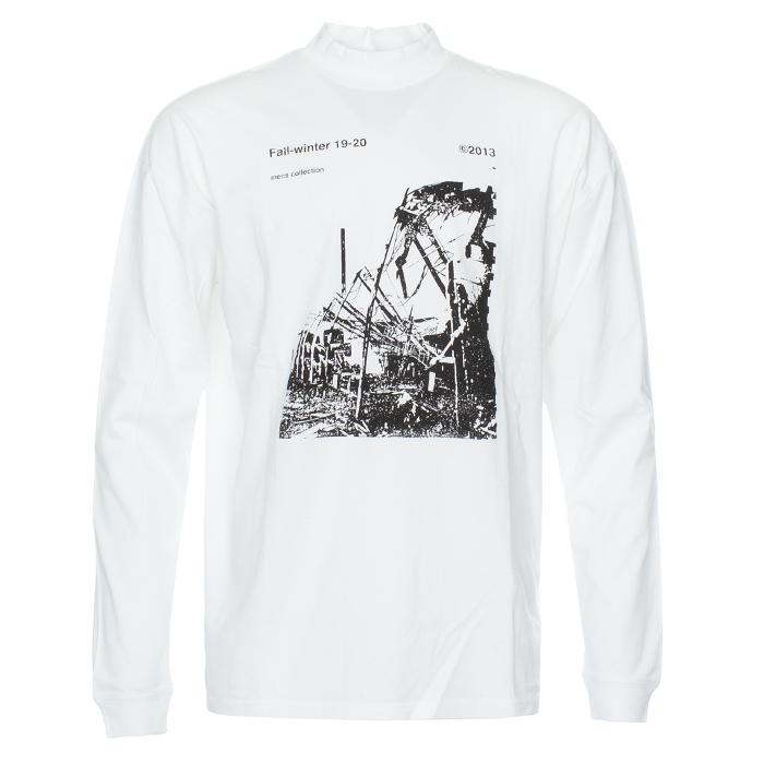 OFF WHITE Men’s High Neck Long Sleeve T-Shirt White OMAB032F19185013