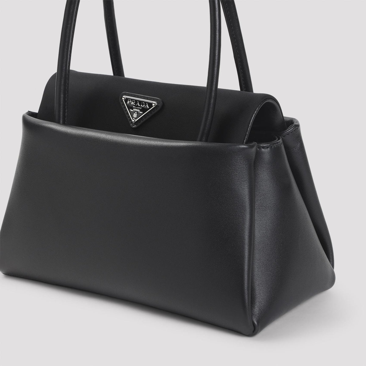 PRADA Leather Tote Bag Black