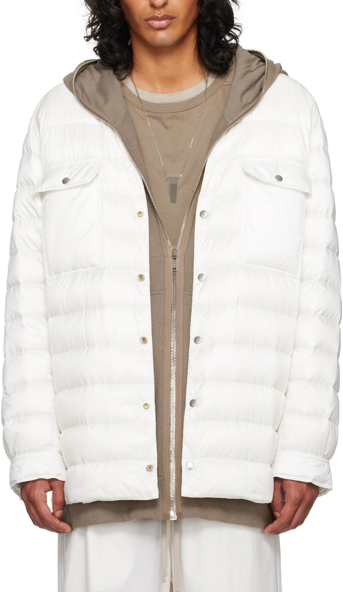 Moncler Milk Down Puffer Overshirt Jacket M4426 41 2F00001 M4426 041