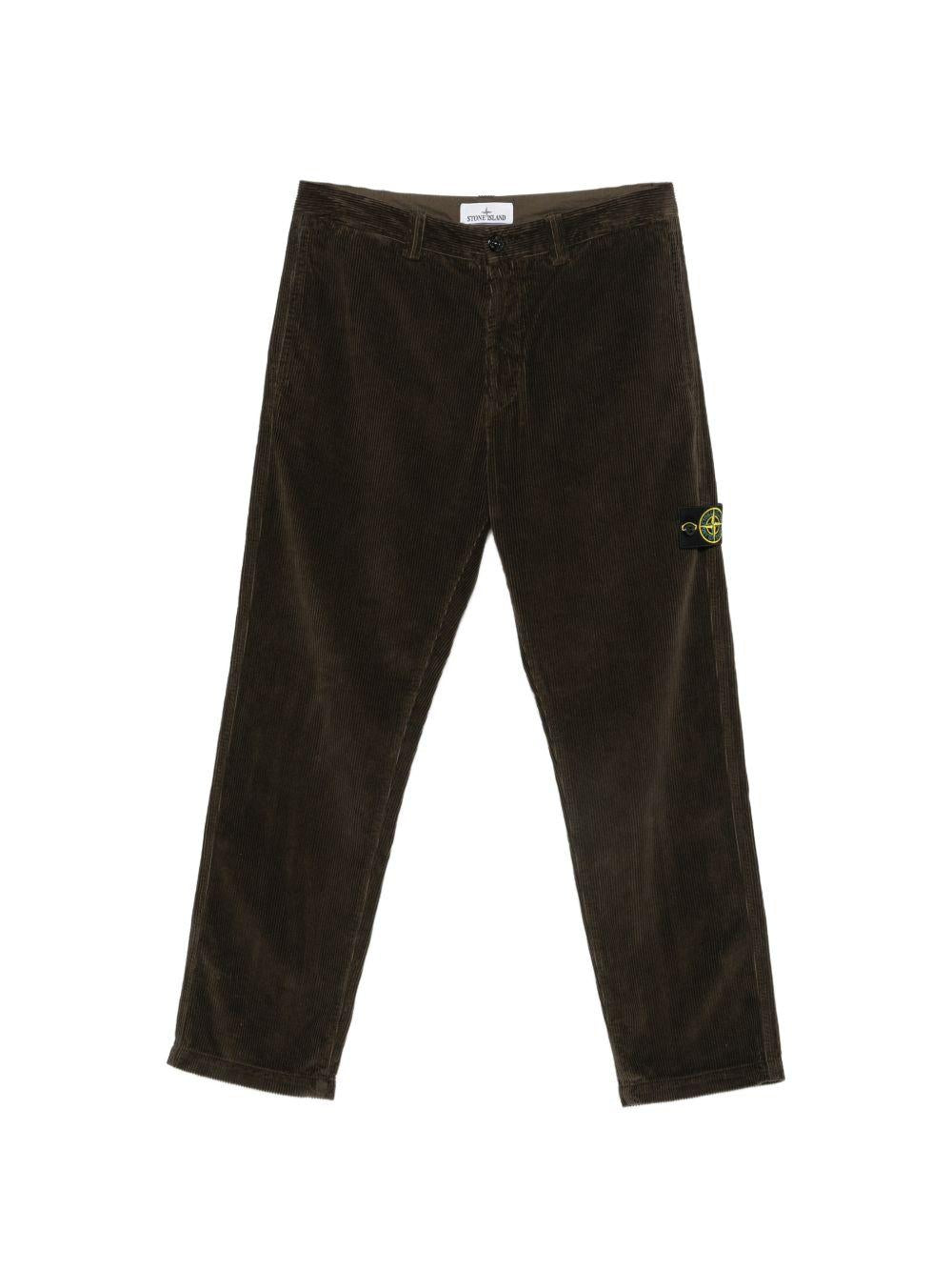 STONE ISLAND Gray Wool Blend Suit Trousers for Men