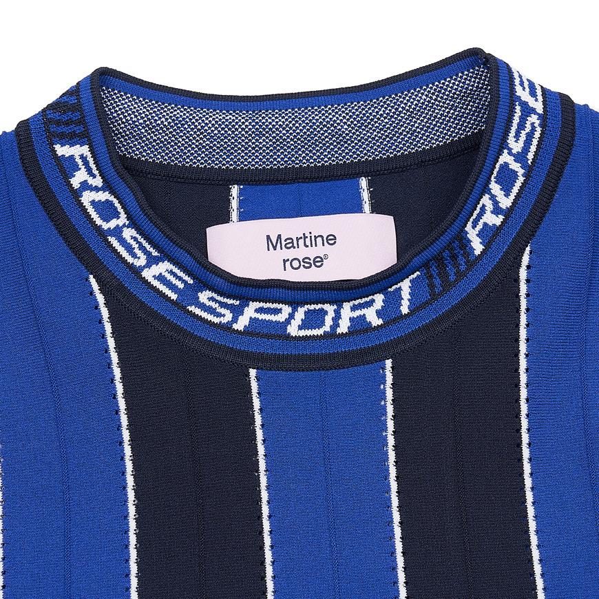 MARTINE ROSE Men’s Logo Print T-Shirt 959YA12500 BLU