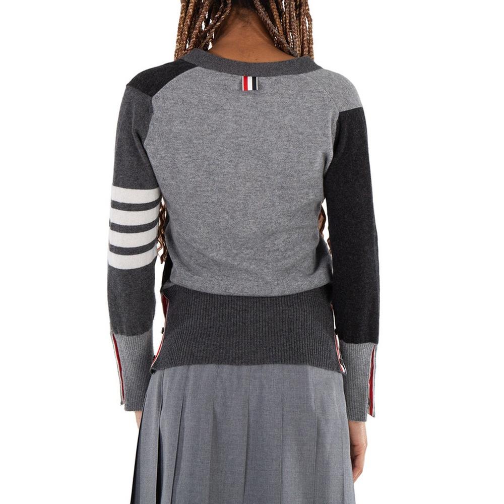 THOM BROWNE Cashmere Fun Mix Women’s Cardigan Gray